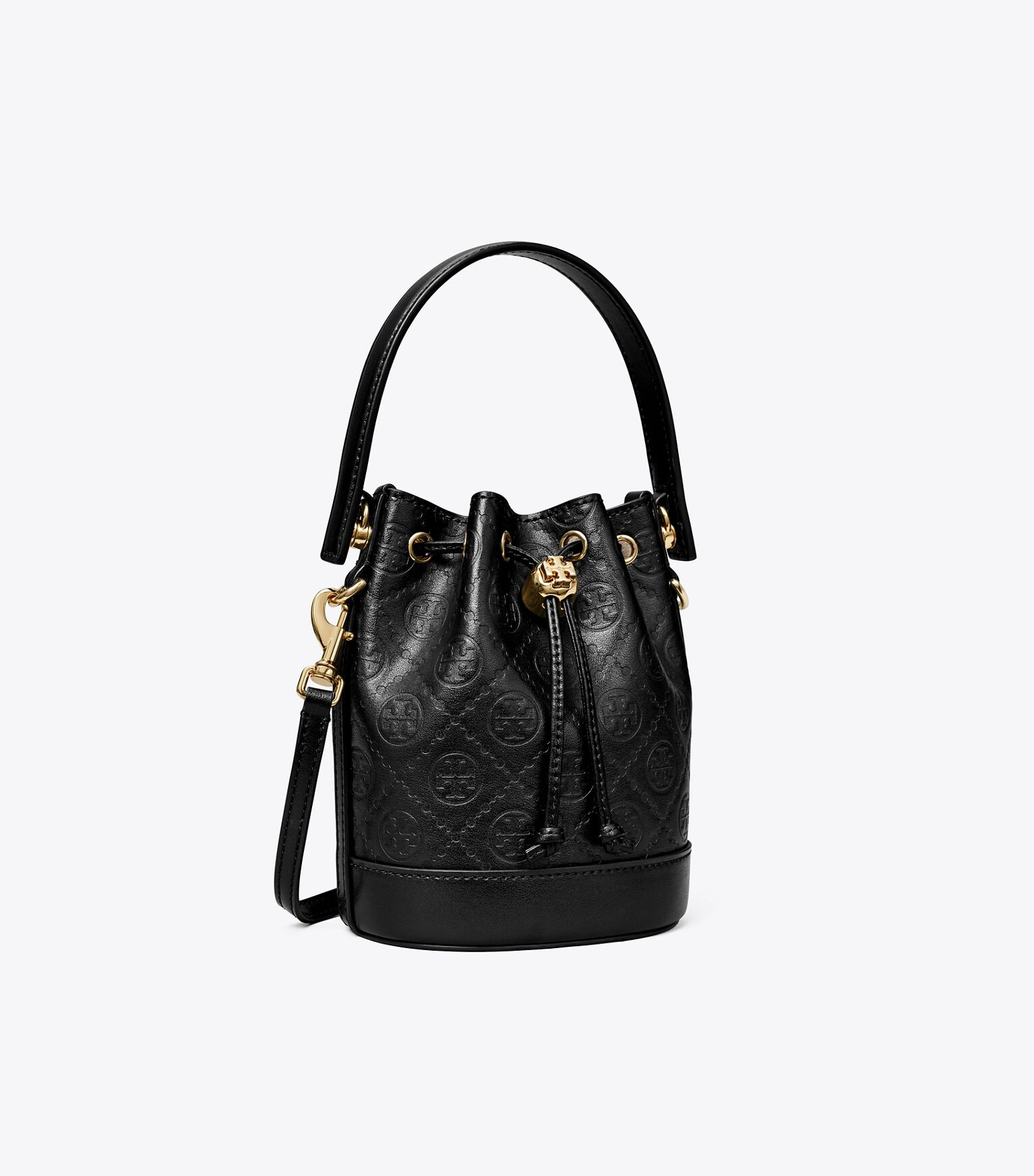 T Monogram Leather Mini Bucket Bag: Women's Designer Crossbody Bags | Tory Burch | Tory Burch (US)