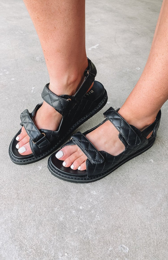 Billini Zora Flats Black Quilted | Beginning Boutique (AU)