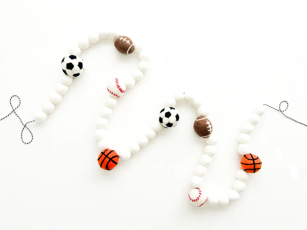 Mixed Sports Felt Ball Garland | Pearl & Jane
