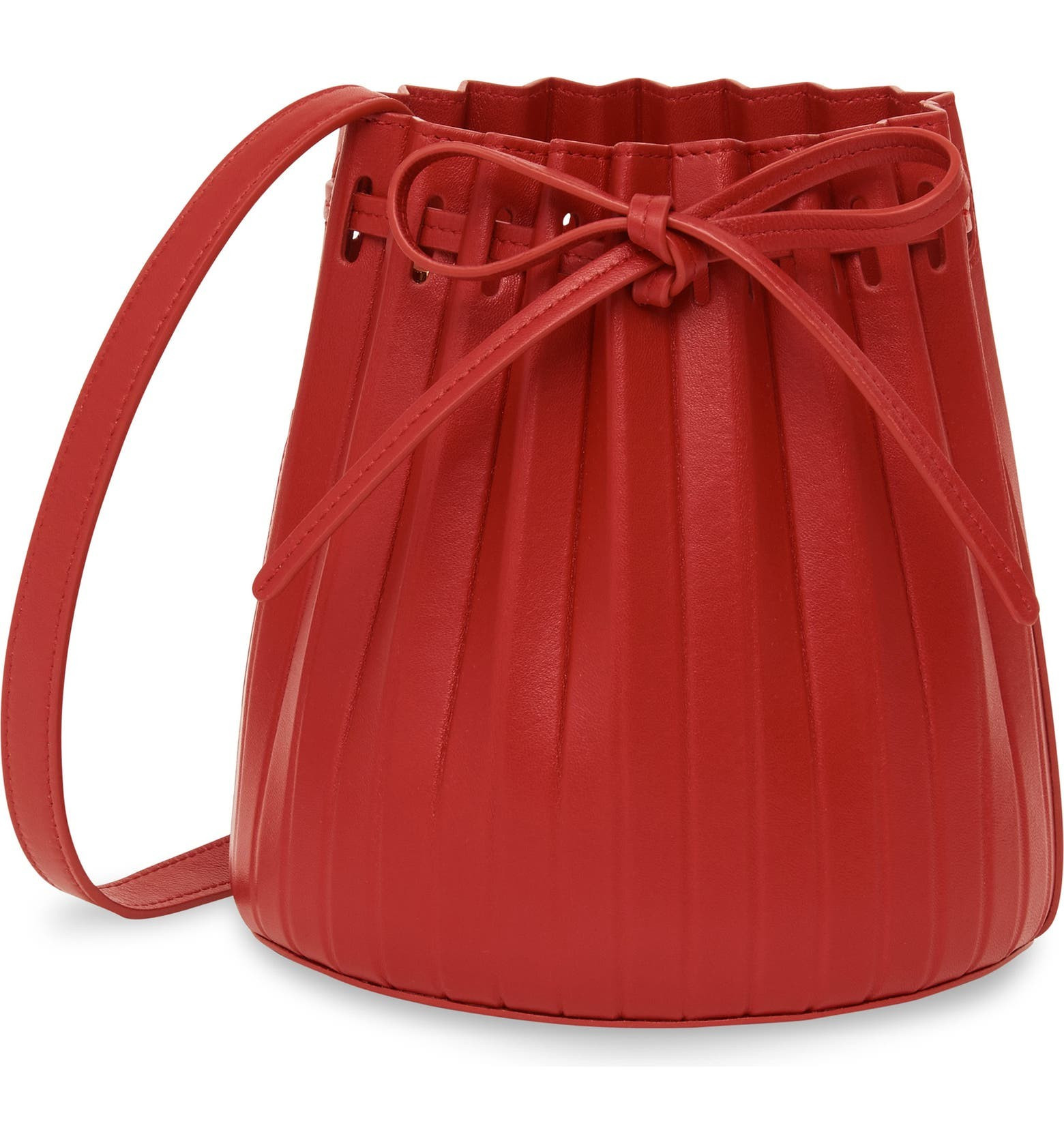 Mini Pleat Leather Bucket Bag | Nordstrom