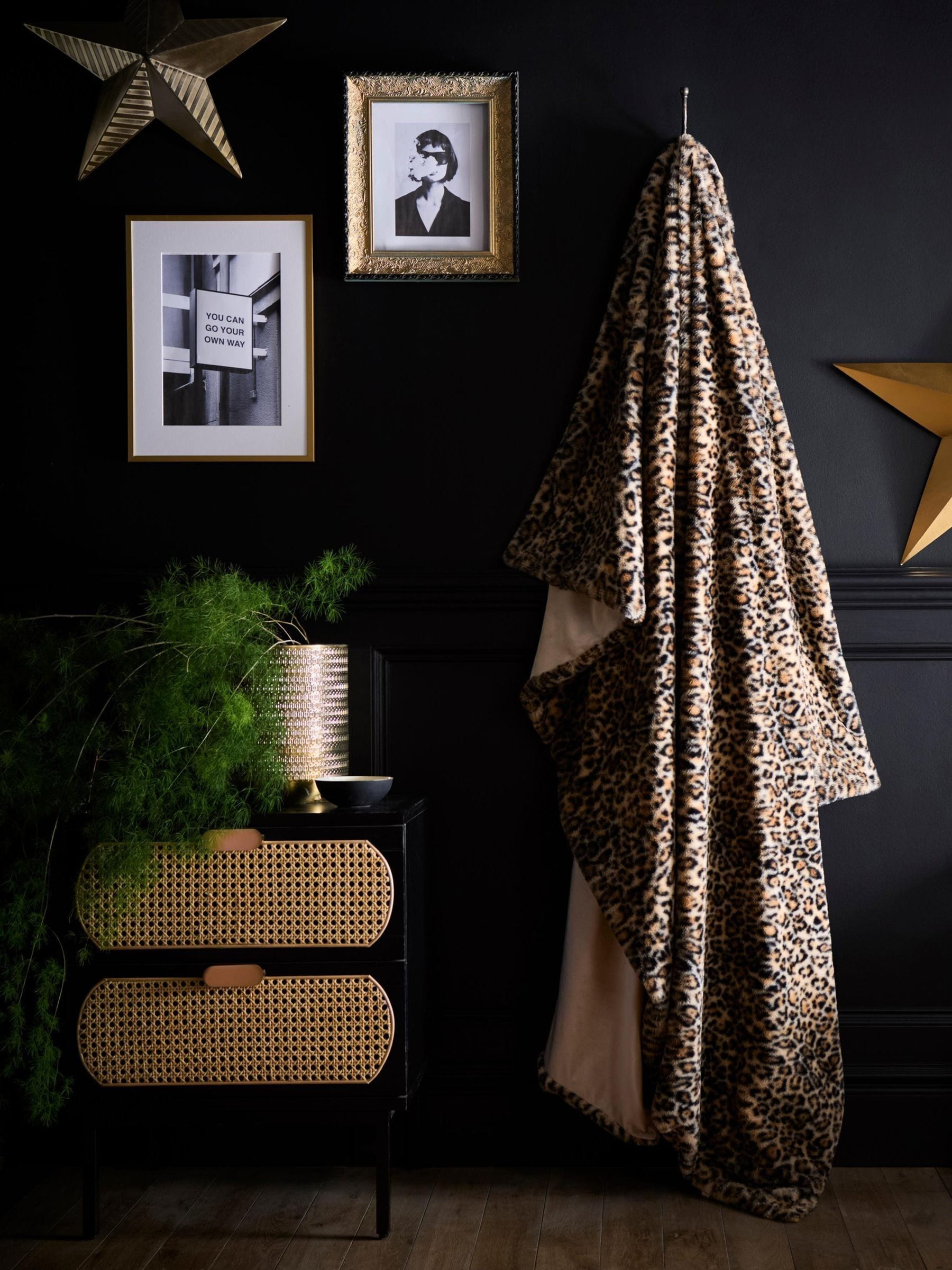 Fusion Fusion Natural Leopard Throw Fleece Throw | Next US