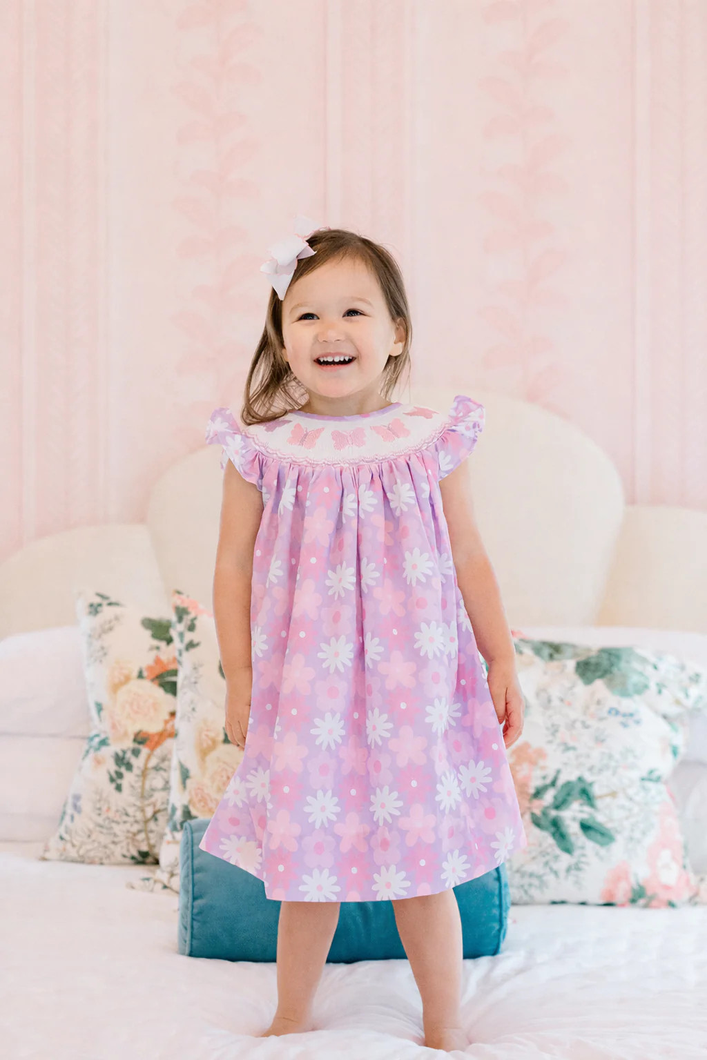 Lucy Butterfly Smocked Dress | Poppy Kids Co