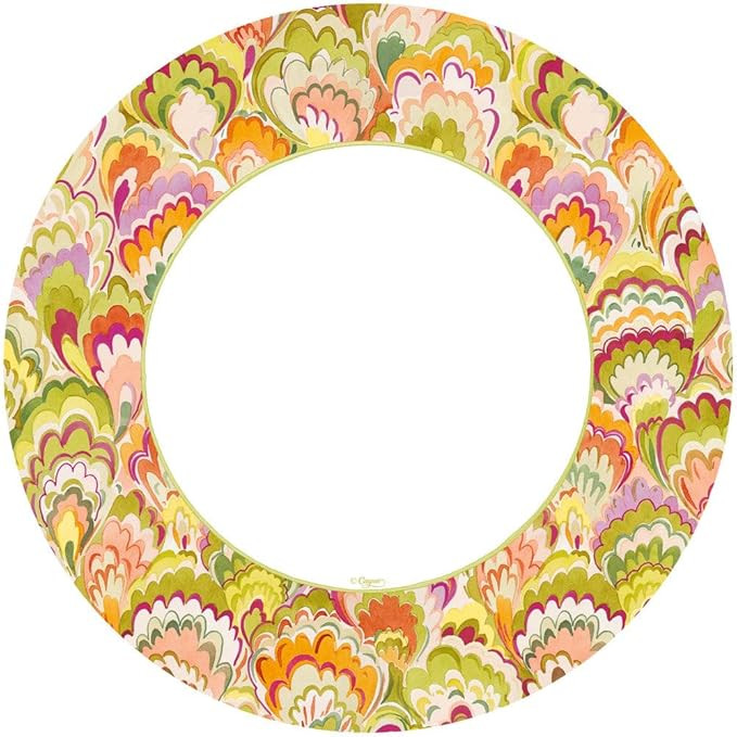 Caspari Marbled Ceramica Rspbrry/Chartreuse Dinner Plates -8 Paper Plates per Pack, 2 PACKS | Amazon (US)