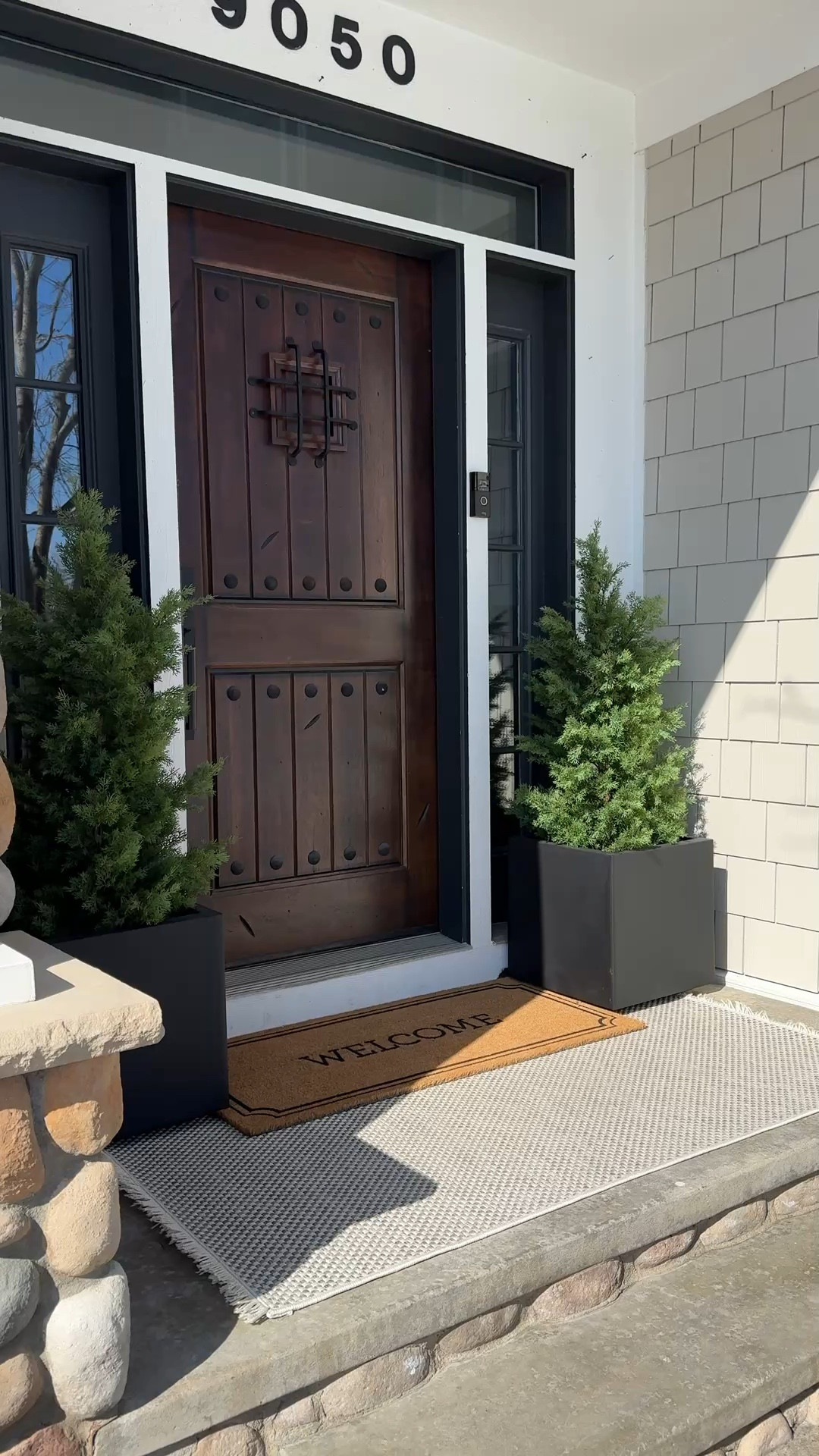I live to keep our front door simple year round besides the holidays. We don’t have a huge area here so keeping it clean with modern planters and simple
Plants is my favorite look! 

#LTKSeasonal #LTKSaleAlert #LTKHome