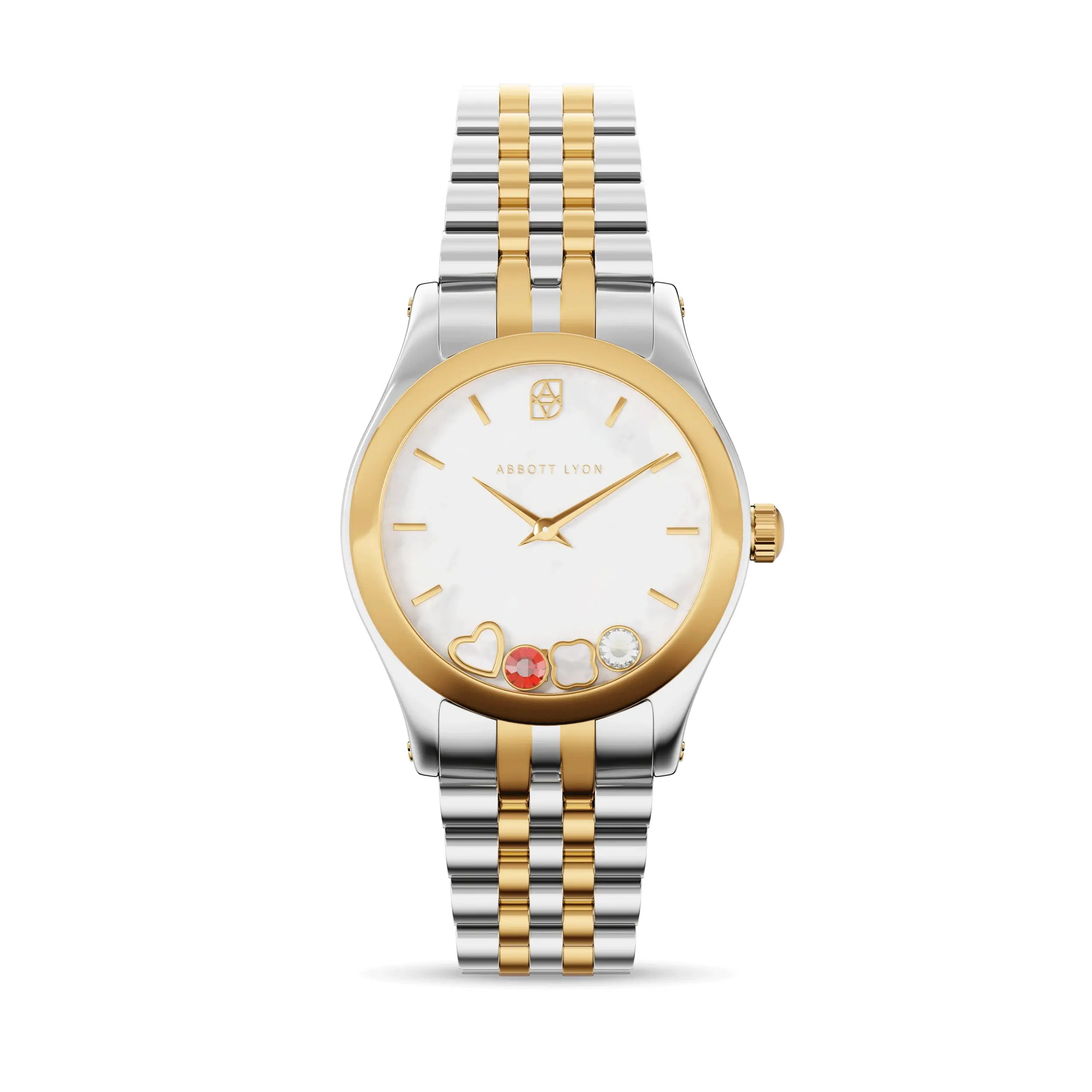 Two Tone Floating Charm Watch | Abbott Lyon
