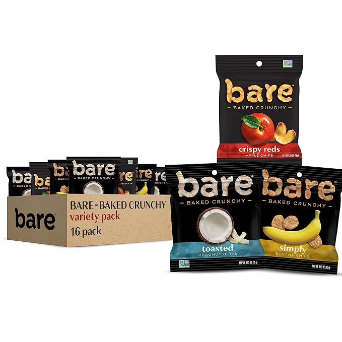 Bare Baked Crunchy, Fruit Variety Pack, 0.53 Ounce (Pack of 16) | Amazon (US)
