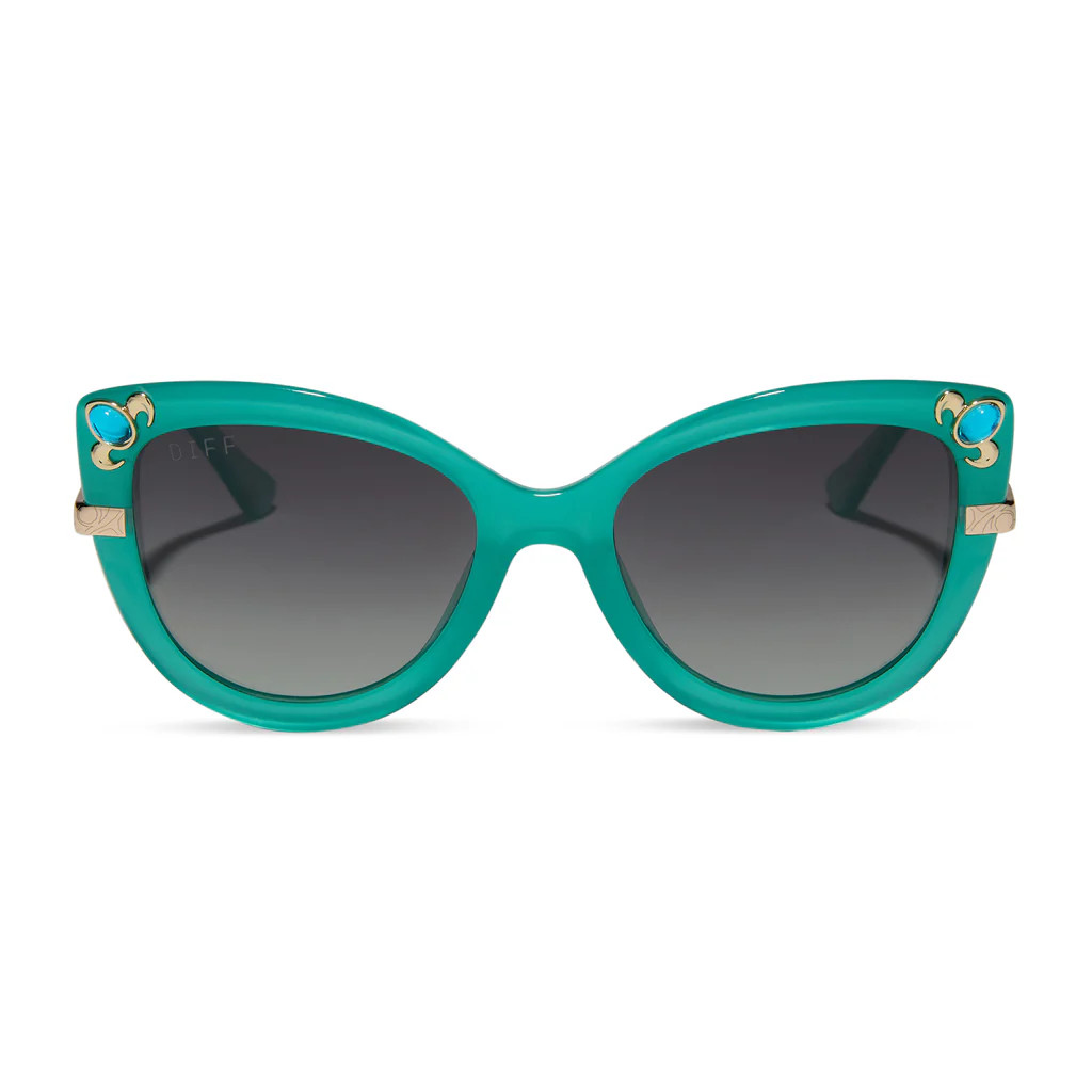 DISNEY PRINCESS YOUTH - JASMINE + YOUTH + TEAL + GREY GRADIENT + POLARIZED SUNGLASSES | DIFF Eyewear