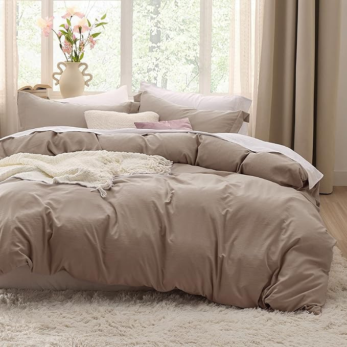 Bedsure Light Camel Duvet Cover King Size - Soft Prewashed King Duvet Cover Set, 3 Pieces, 1 Duve... | Amazon (US)