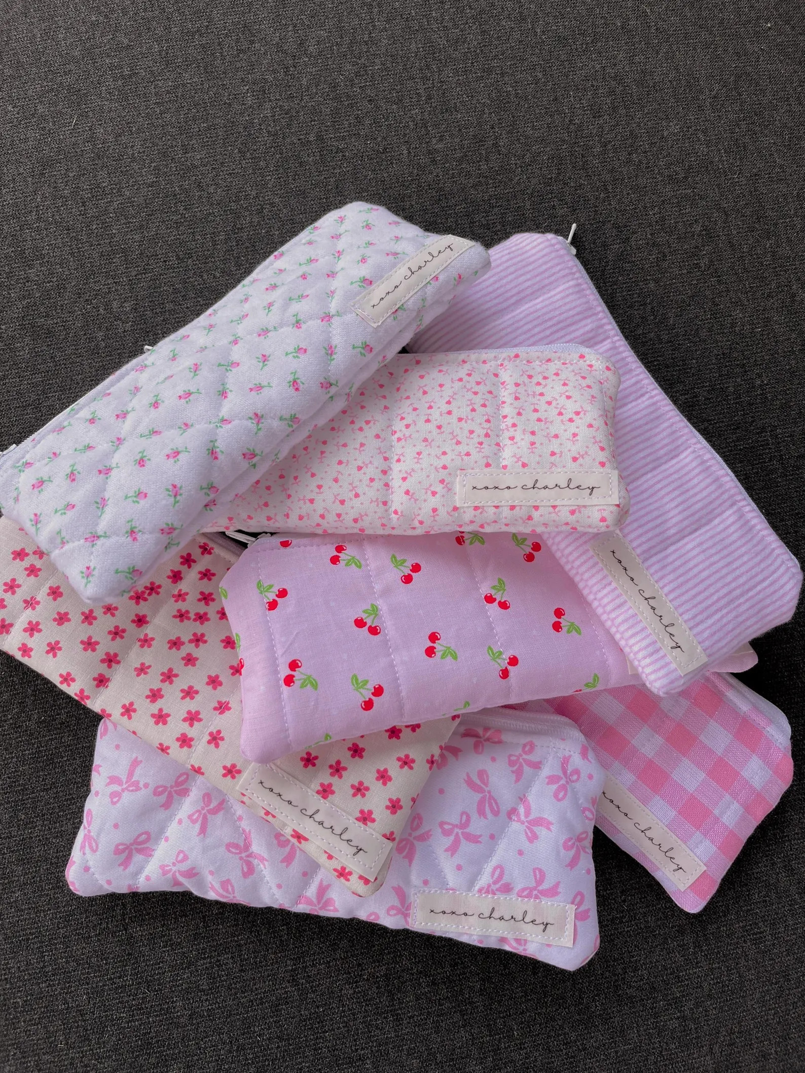 Pencil Case Pouch, Quilted Zipper Pouch / Small Card Holder Wallet / Cosmetic Pouch / Card Lipsti... | Etsy (US)