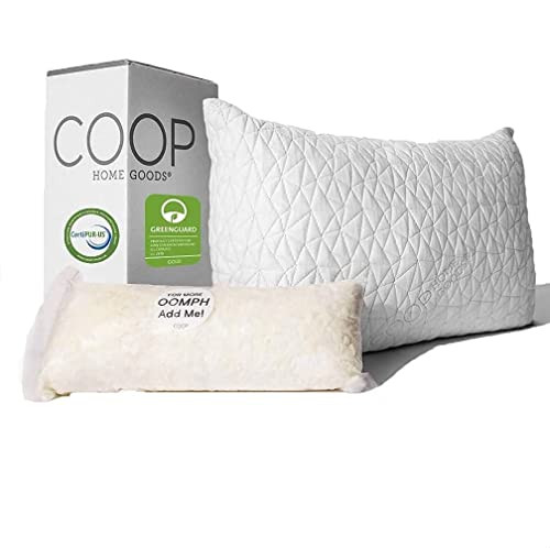 Coop Home Goods Original Loft Pillow Queen Size Bed Pillows for Sleeping - Adjustable Cross Cut M... | Amazon (US)
