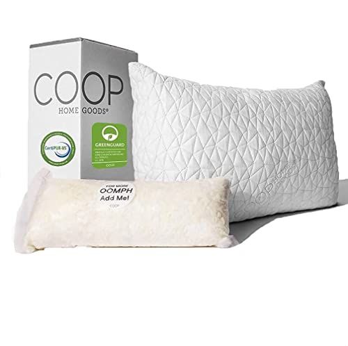Coop Home Goods Original Loft Pillow Queen Size Bed Pillows for Sleeping - Adjustable Cross Cut Memo | Amazon (US)