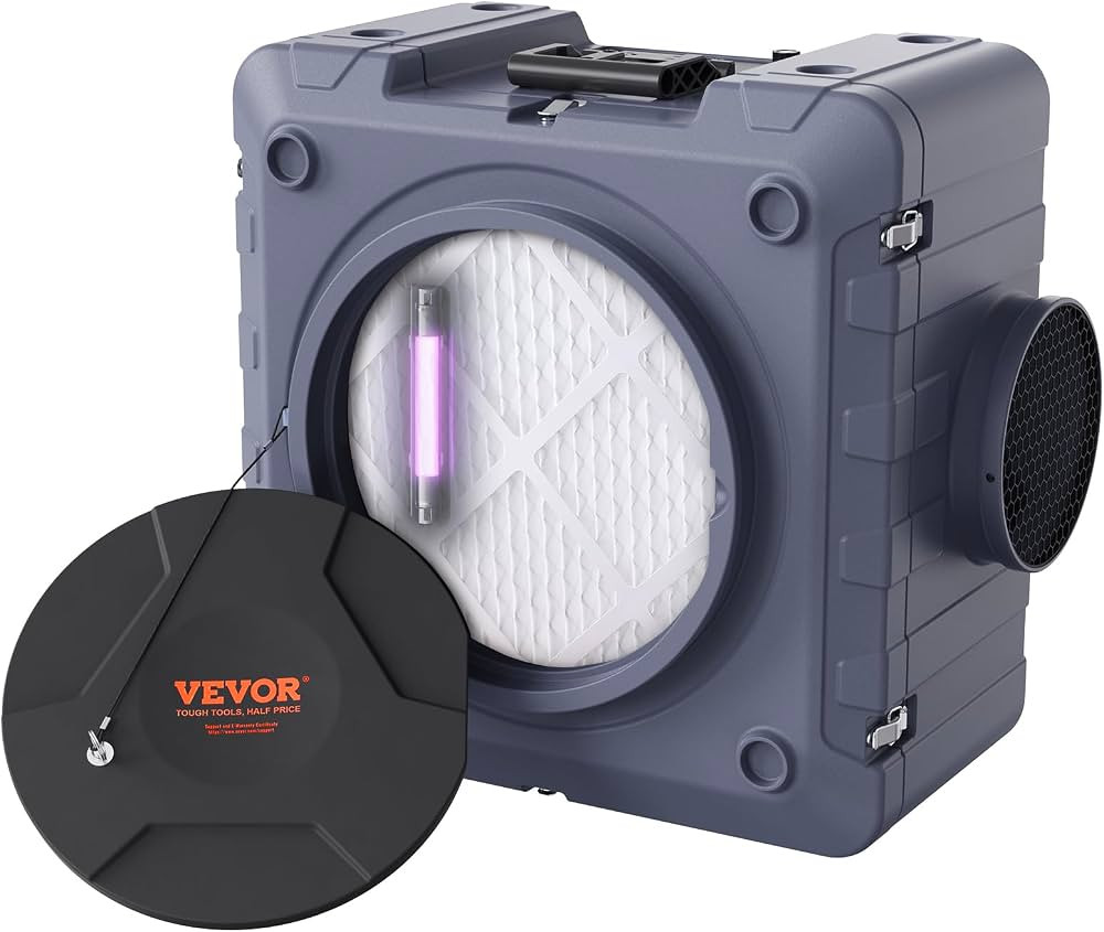 VEVOR Air Scrubber with 3-Stage Filtration, Stackable Negative Air Machine 800 CFM, Air Cleaner w... | Amazon (US)