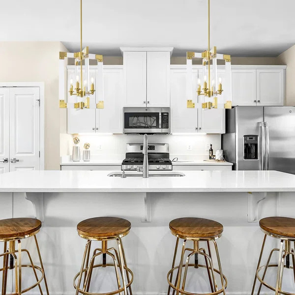 Brighi 4 - Light Acrylic Dimmable Lantern Square / Rectangle Chandelier | Wayfair North America