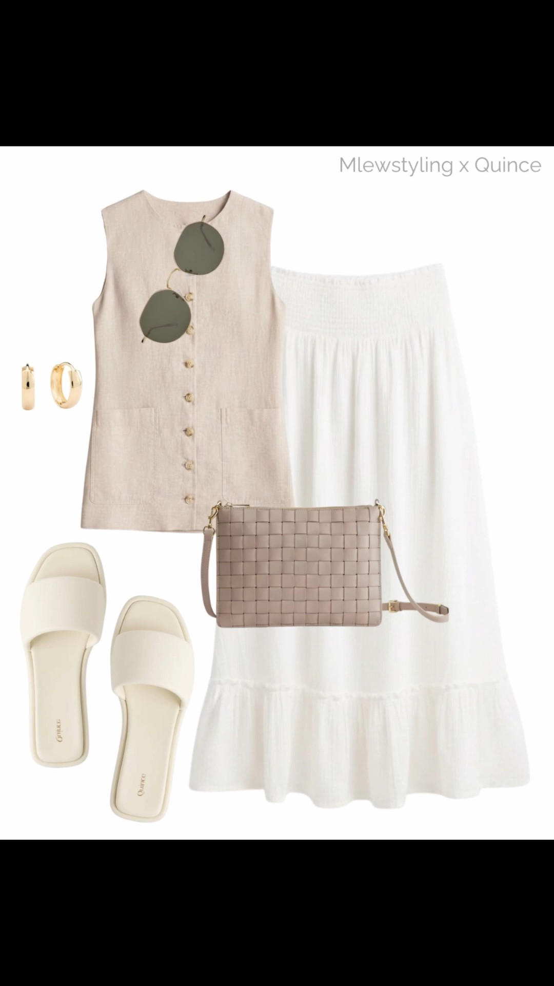 Summer wardrobe essential: A white midi skirt styled 4 ways for summer ☀️ 

#QuincePartner @Quince

Tags: summer outfit, quiet luxury, linen vest, leather bag, cashmere sweater, capsule wardrobe, neutral outfit

#LTKcanada #LTKsummer