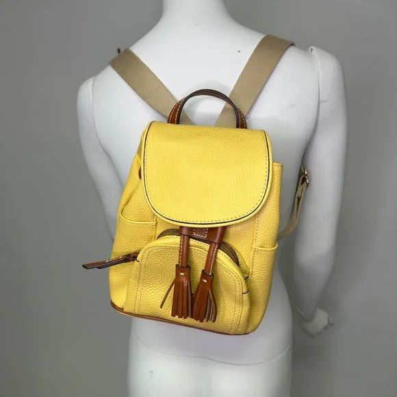 Dooney & Bourke Pebble Grain Murphy Backpack Mini backpack Leather Light yellow | Poshmark