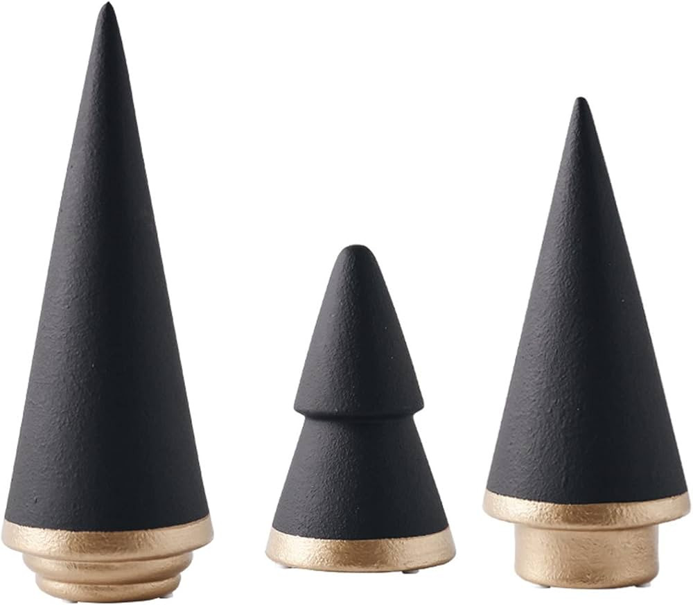 KiaoTime Halloween Simple Elegant Ceramic Christmas Tree Tabletop Counter Centerpiece Mantel Shel... | Amazon (US)