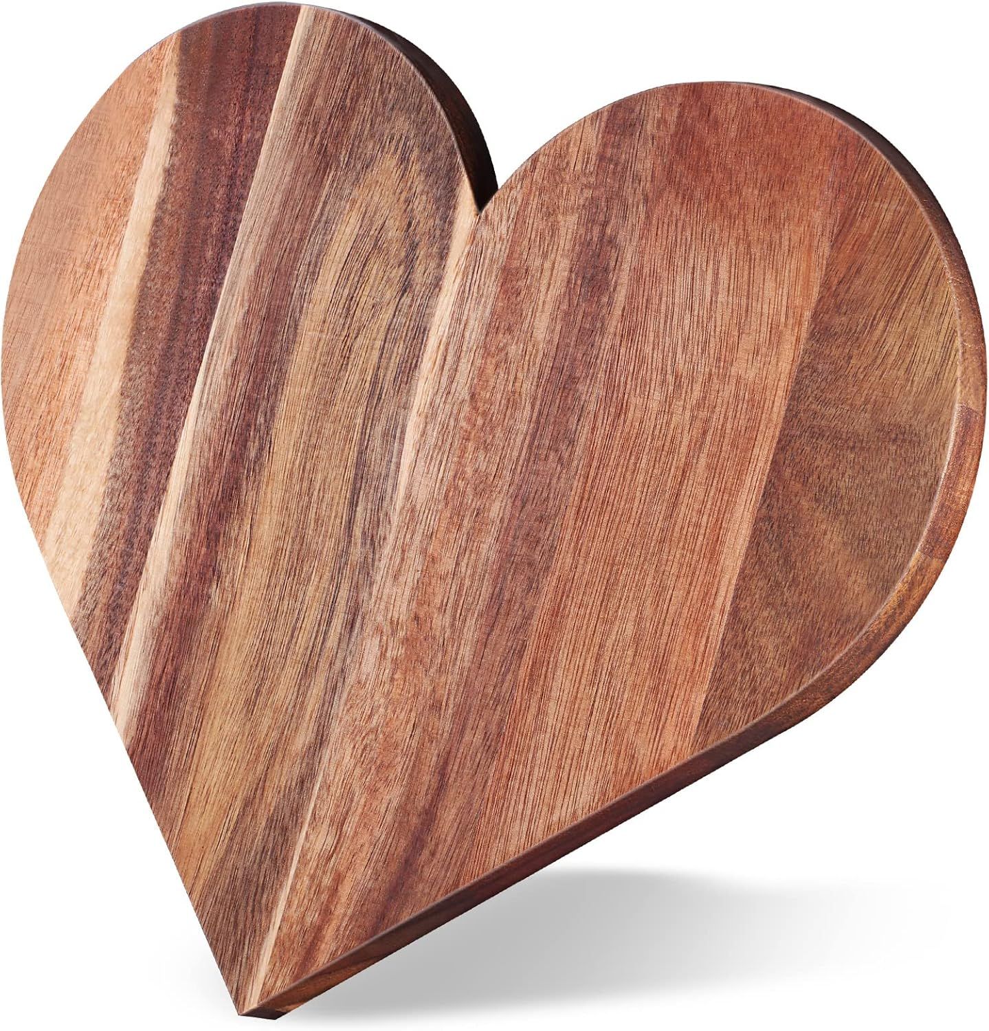 Heart Shaped Cutting Board, 12 x 10 x 0.6 Inch Acacia Wood Bread Board Cheese Serving Platter Ser... | Amazon (CA)