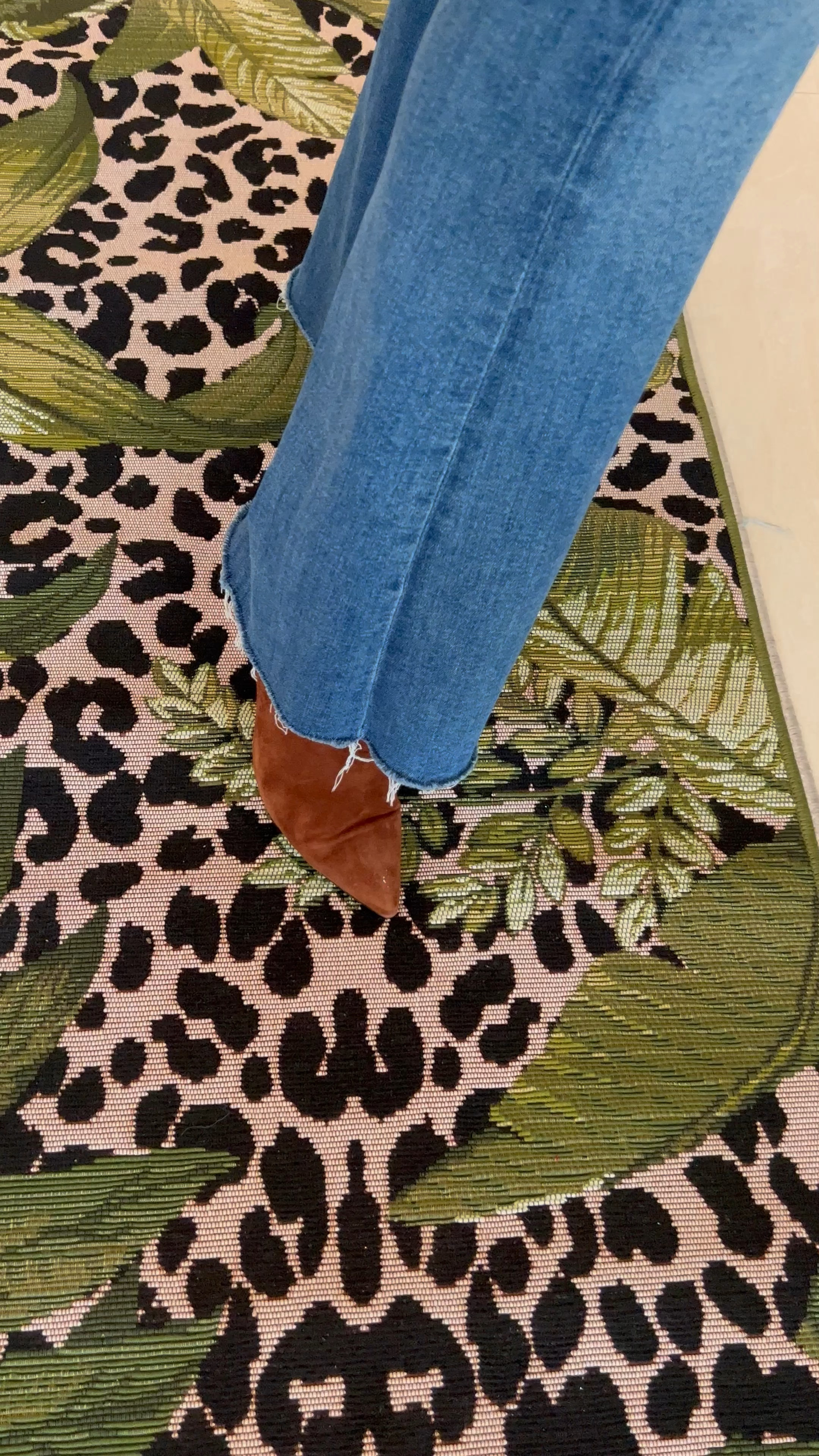 How to mix and match patterns and fabrics here are my favorite denim & matched with a bright orange leather jacket and leopard top with these easy comfy booties. Thus leather jacket is sold out. Here’s a fabulous leather blazer. 

#LTKstyletip #LTKshoecrush #LTKSeasonal