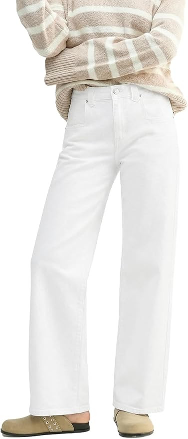 EMMIOL 047 Mid Rise Straight Leg Womens Baggy Jeans, Y2K Boyfriend Wide Leg Cute Trendy Loose Fit... | Amazon (US)