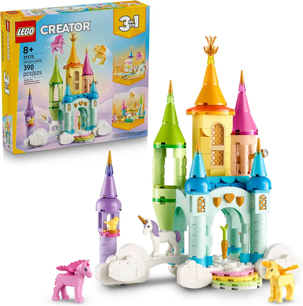 LEGO Creator 3 in 1 Unicorn Castle Building Toy for Kids - Unicorn Toy Trio for Girls & Boys, Age... | Amazon (US)