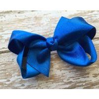 Blue silver shimmer hair bow  3 inch blue bow, satin bows, girls hair bows, boutique bows, girls bows, blue hair bows, toddler bows | Etsy (US)