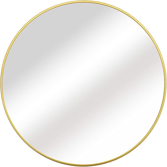 42 inch Round Mirror,Large Circle Wall Mirror Decor for Bedroom, Washrooms, Living Rooms & Entryw... | Amazon (US)