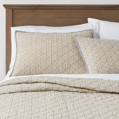 Floral Yarn Dye Stripe Quilt Blue - Threshold™ | Target