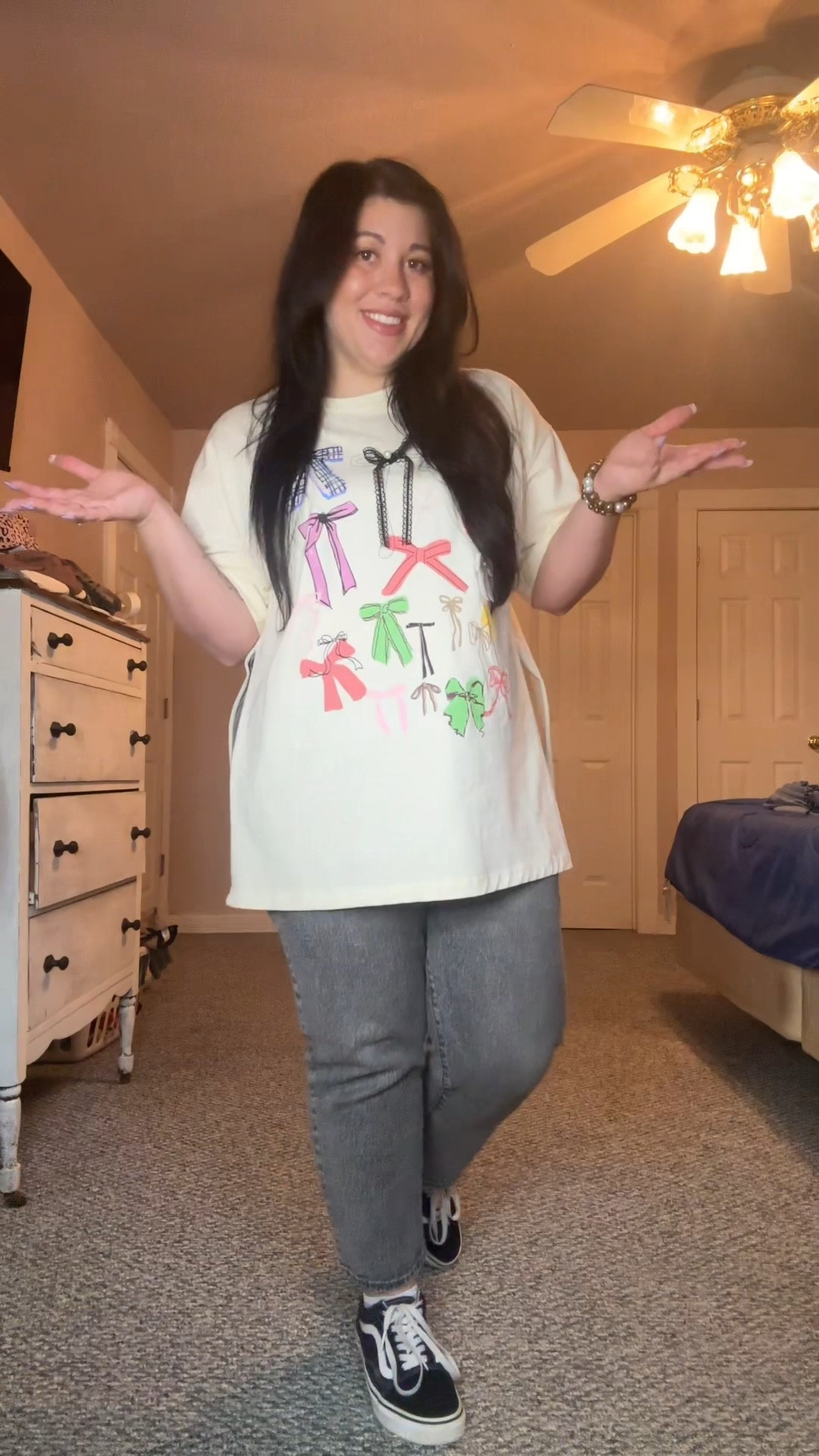 Keeping it casual but fun with this adorable bow tshirt from Amazon. The jeans are Walmart but are several years old but I’ll find some that are similar  

#LTKFindsUnder50 #LTKStyleTip #LTKFindsUnder100
