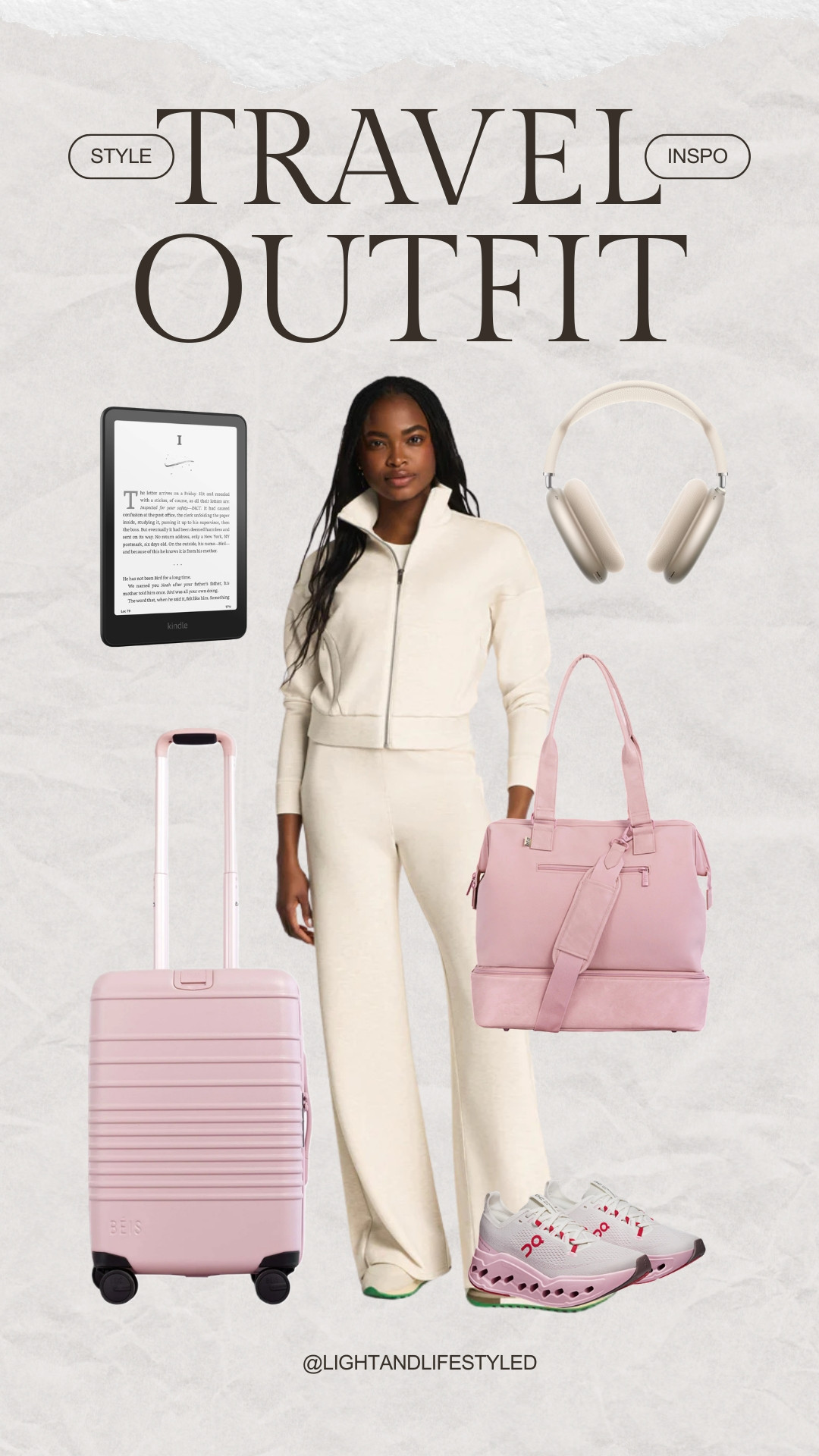 The comfiest travel outfit inspo — cozy set, cute sneakers, and all the little travel essentials for the airport!✈️

#LTKOver40 #LTKSaleAlert #LTKTravel