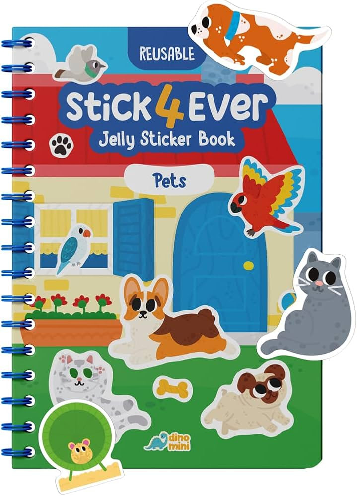 Stick4Ever Jelly Sticker Book - for Kids - Waterproof, Easy to Clean Reusable Sticker Book for To... | Amazon (US)