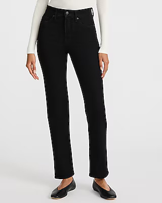 High Waisted Coated Black '90s Slim Jeans | Express