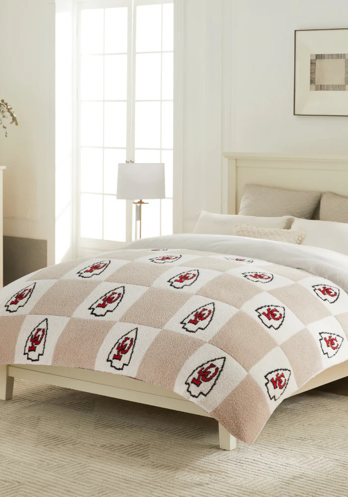 NFL Buttery Blanket- Neutral Check- All 32 Teams Offered! | The Styled Collection