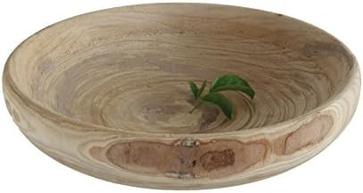 Creative Co-Op Handmade Decorative Paulownia Wood Bowl, Natural | Amazon (US)