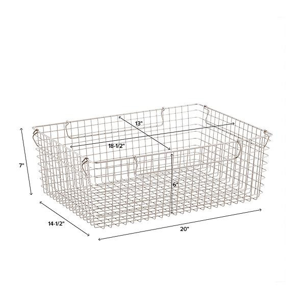 Stackable Wire Storage Baskets with Handles | The Container Store