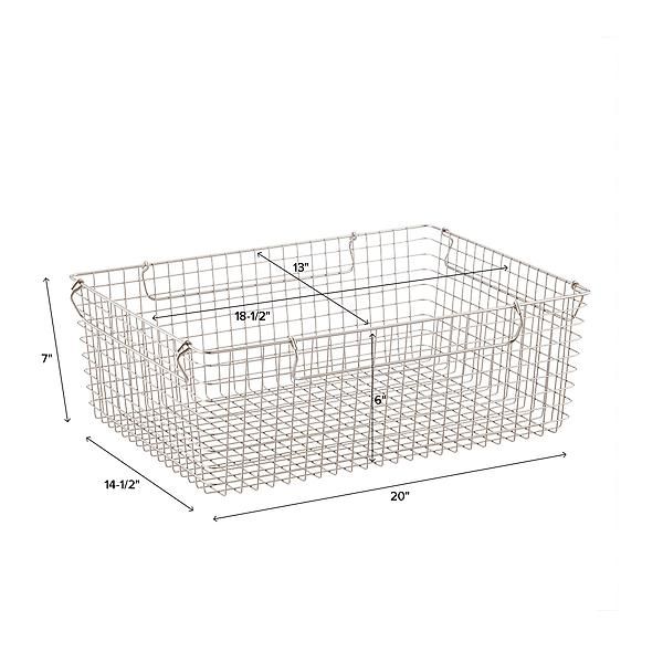Stackable Wire Storage Baskets with Handles | The Container Store