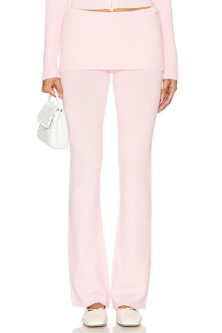 Frankies Bikinis Aimee Cloud Knit Pant in Cozy Pink from Revolve.com | Revolve Clothing (Global)