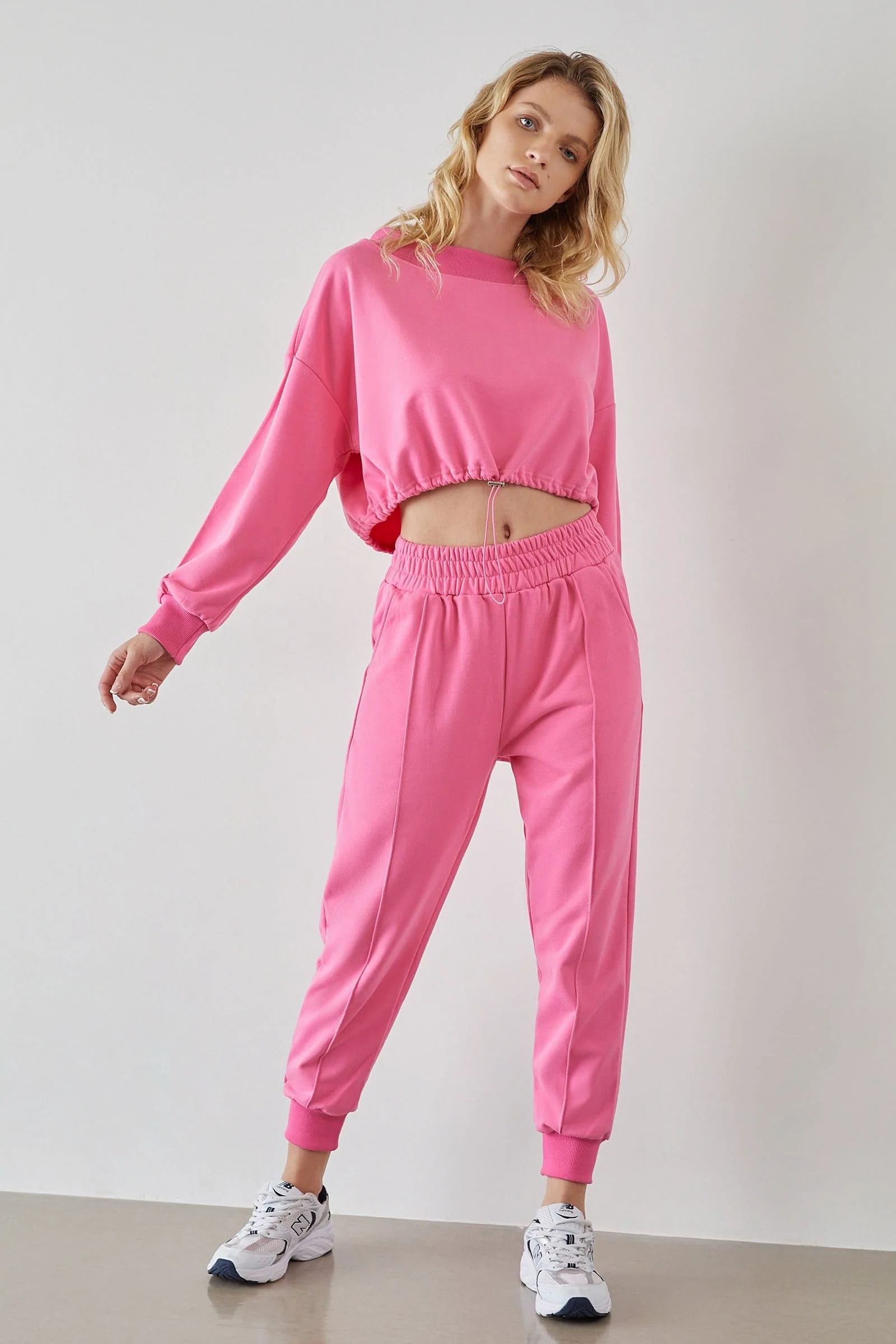 Gwyneth Hot Pink Slouchy Pants | J.ING