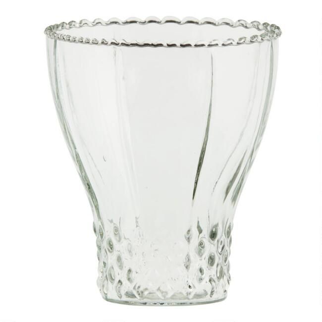 Textured Ruffle Cocktail Glass Set of 2 | World Market