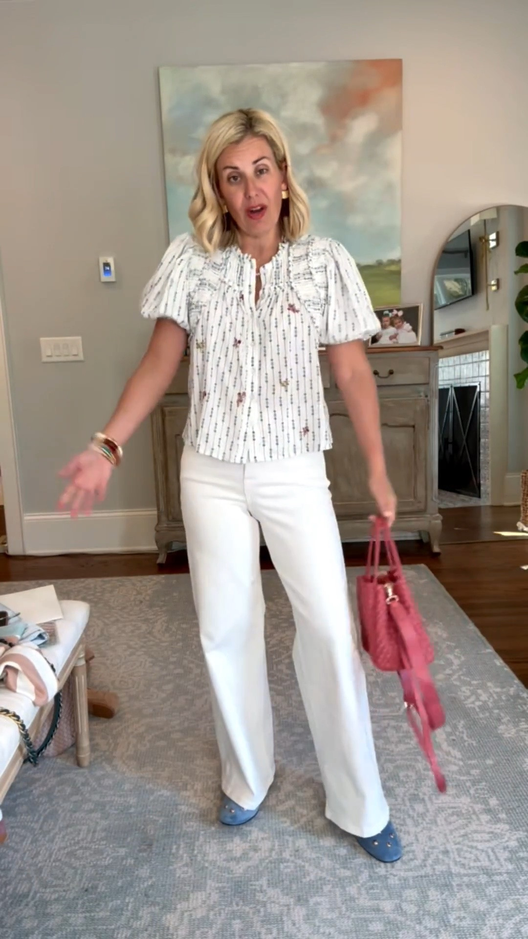 Sizing:
Jeans - xs petite 
Top - xs
Flats - 7.5 (sized 1/2 down)

 Codes:
*Allie + Bess - Cathrine20
