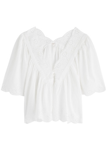 Costa broderie anglaise cotton blouse | Harvey Nichols