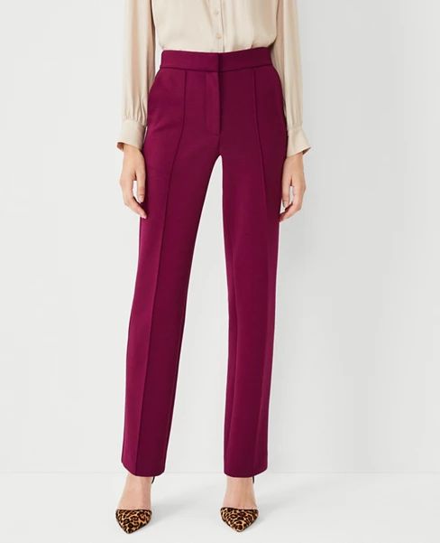 The High Waist Straight Pant in Double Knit | Ann Taylor (US)