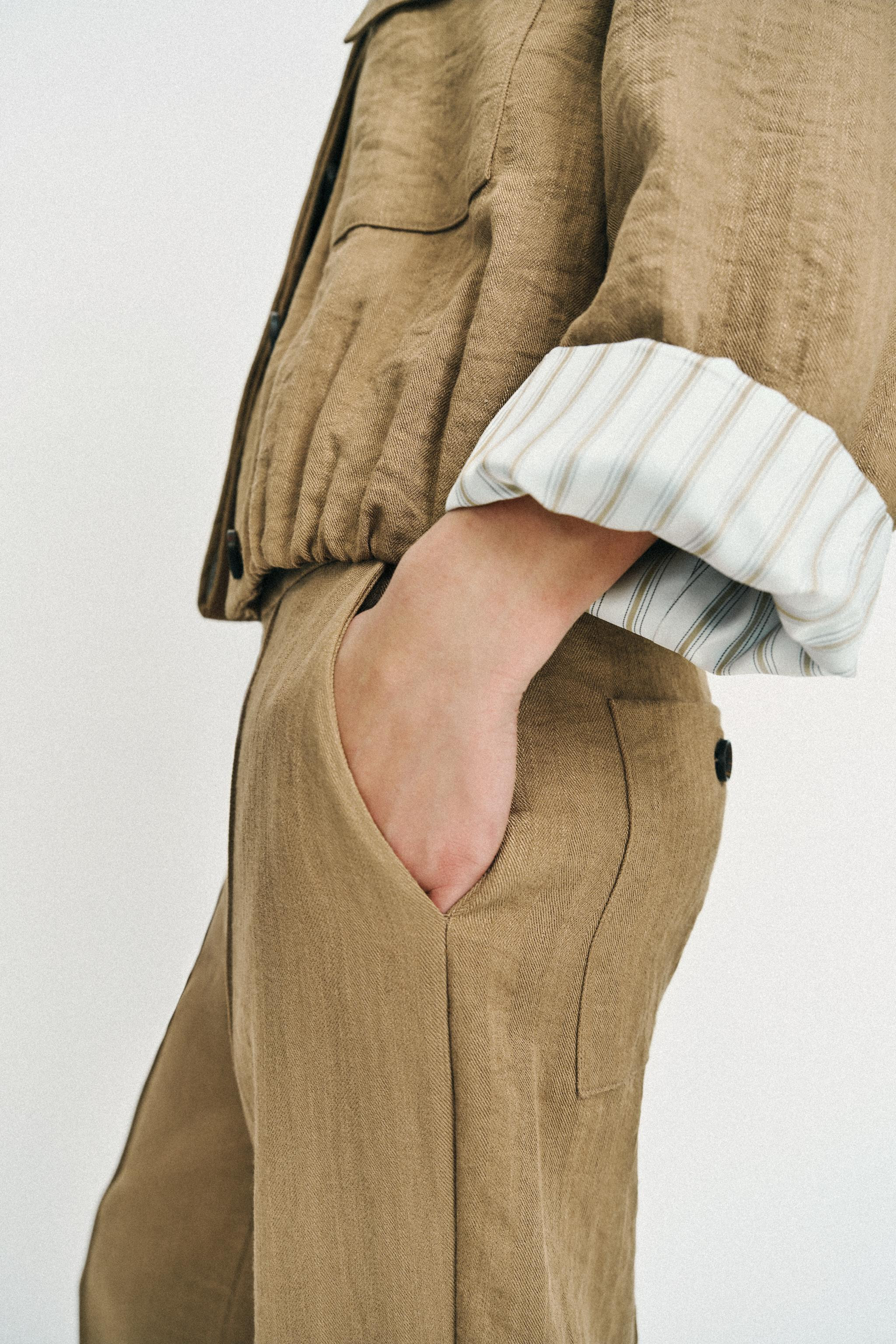 SHORT JACKET WITH ROLLED-UP SLEEVES | Zara US