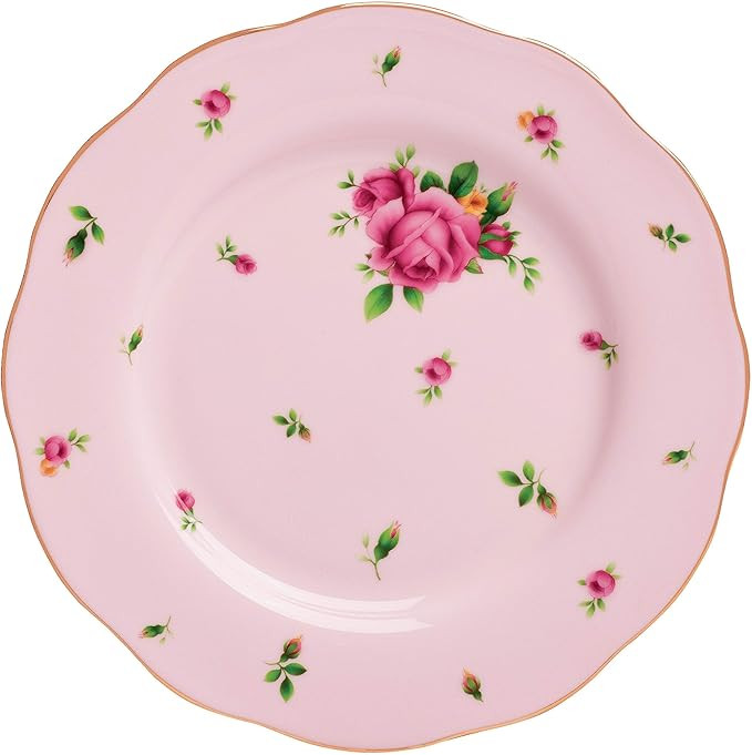 Royal Albert New Country Roses Pink Salad Plate , 8" | Amazon (US)