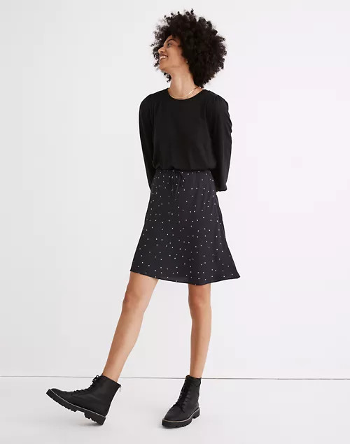 Drawstring Mini Slip Skirt in Night Stars | Madewell