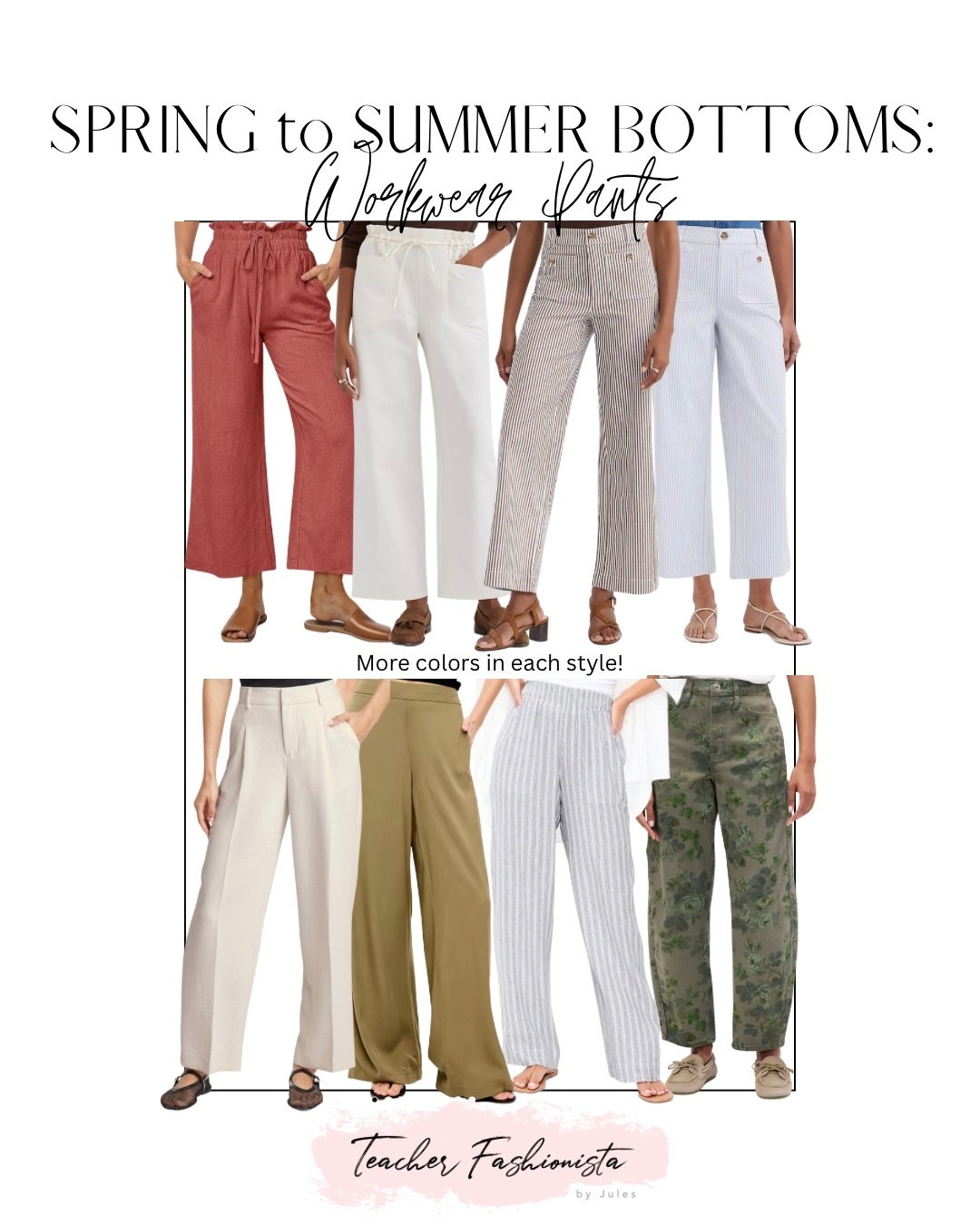 Spring to summer workwear bottoms — pants in twill, linen-blend, trousers, and a floral print denim style!

#LTKWorkwear #LTKSaleAlert #LTKSeasonal