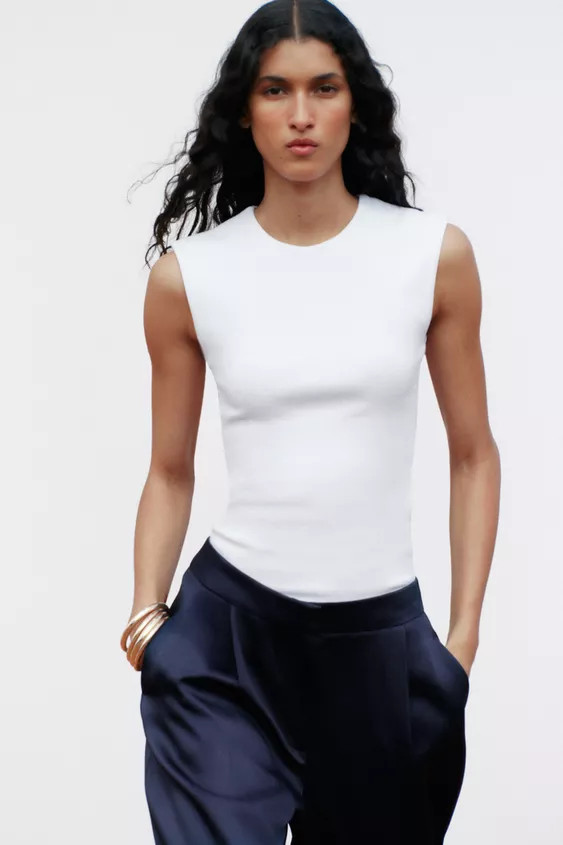 SLEEVELESS KNIT TOP | Zara UK