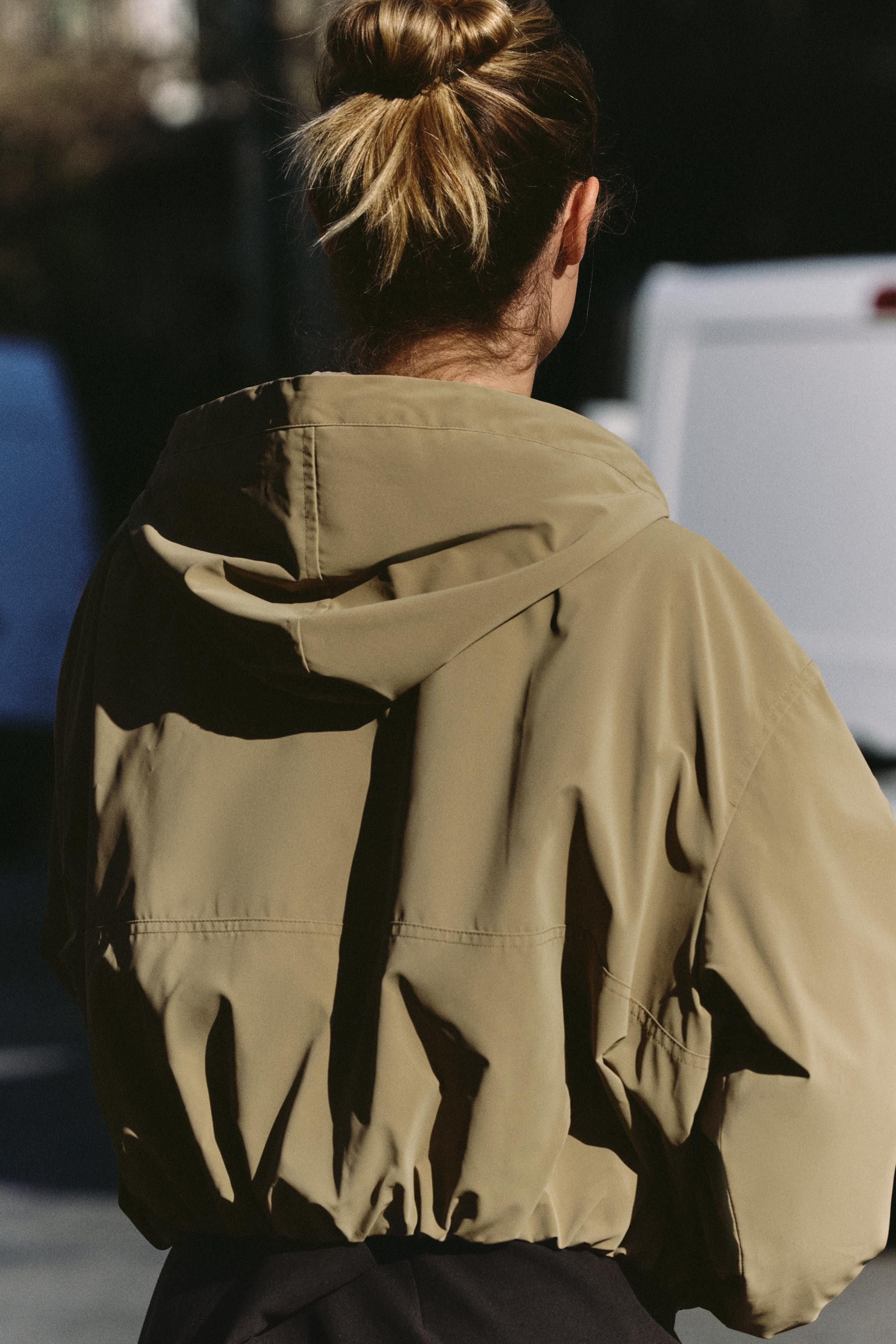HOODED RUBBERIZED JACKET | Zara US