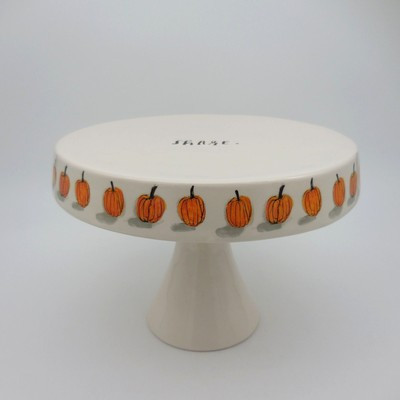 Rae Dunn "Share" PUMPKINS CAKE STAND 7" Tall 9.5" Diameter - By Magenta | eBay US