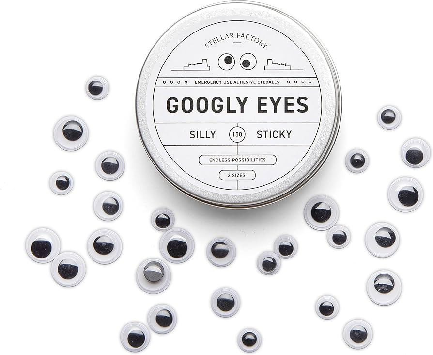 Stellar Factory Googly Eyes: Emergency Use Adhesive Eyeballs in Giftable Steel Tin - 150 pcs, 3 S... | Amazon (US)