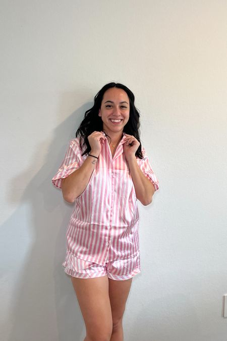Affordable pink pajama 
Amazon find 
Amazon must have 

#LTKfindsunder50 #LTKMostLoved #LTKSeasonal